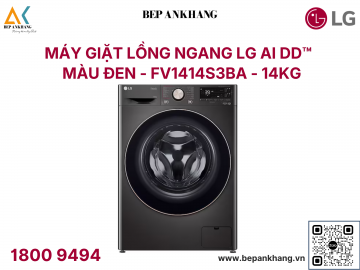 Máy giặt lồng ngang LG AI DD™ Inverter 14kg màu đen FV1414S3BA