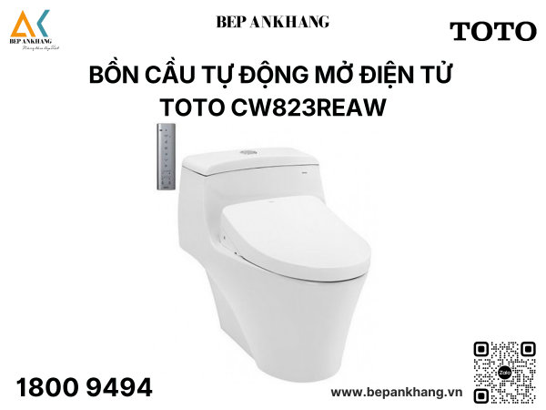 Bàn cầu một khối kèm nắp rửa điện tử WASHLET dòng S7 CW823REAW12